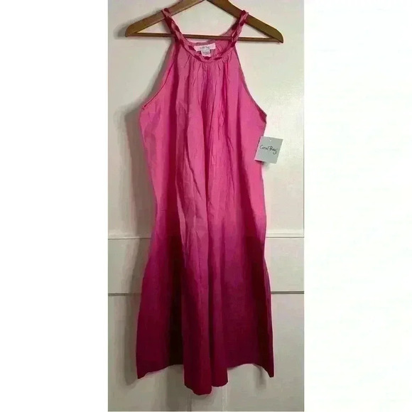 Coral Bay Dresses & Skirts - BNWT Coral Bay Pink Ombré  Cotton Dress with Braided Straps size M